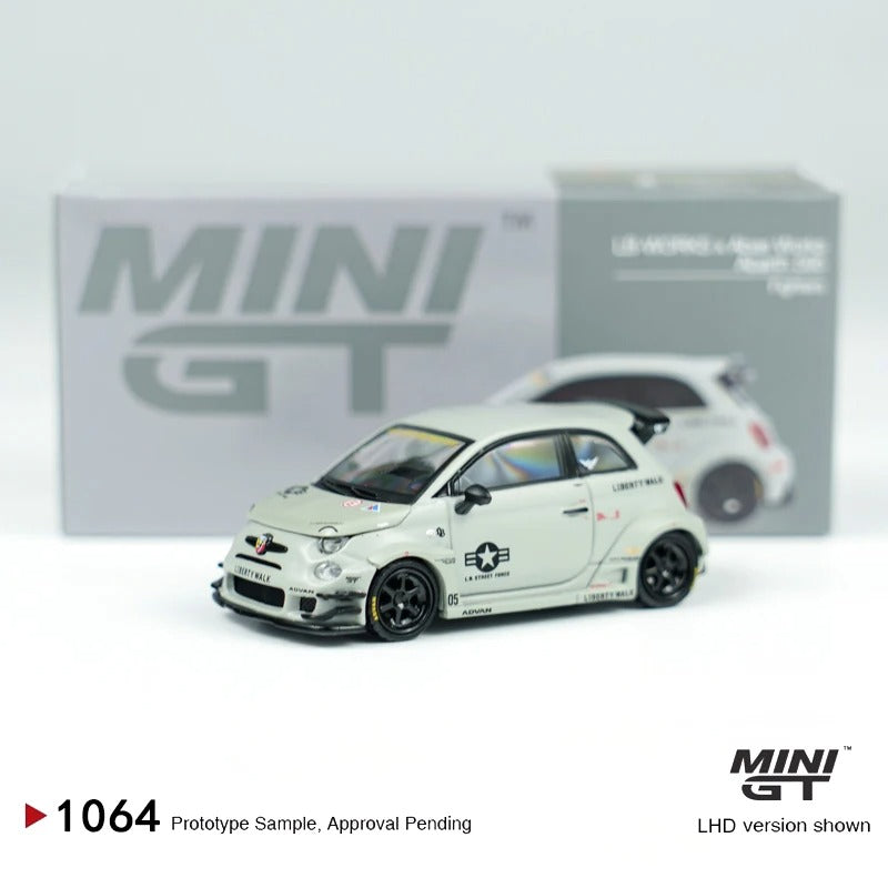 MINIGT 1:64 LB-WORKS x Abas Works Abarth 595 Gara White