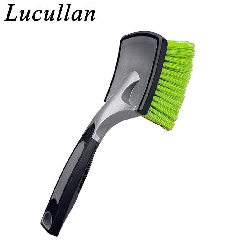 Lucullan Rubber Handle Soft Bristle Car Tyre, Wheels And Fender Detailing Brushes