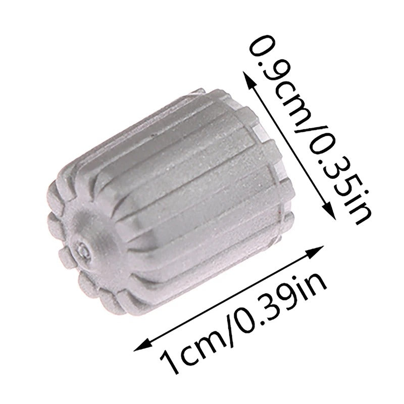 10 Pcs Gray Nylon Car Tire Valve Stem Caps With Gasket Dust Cover