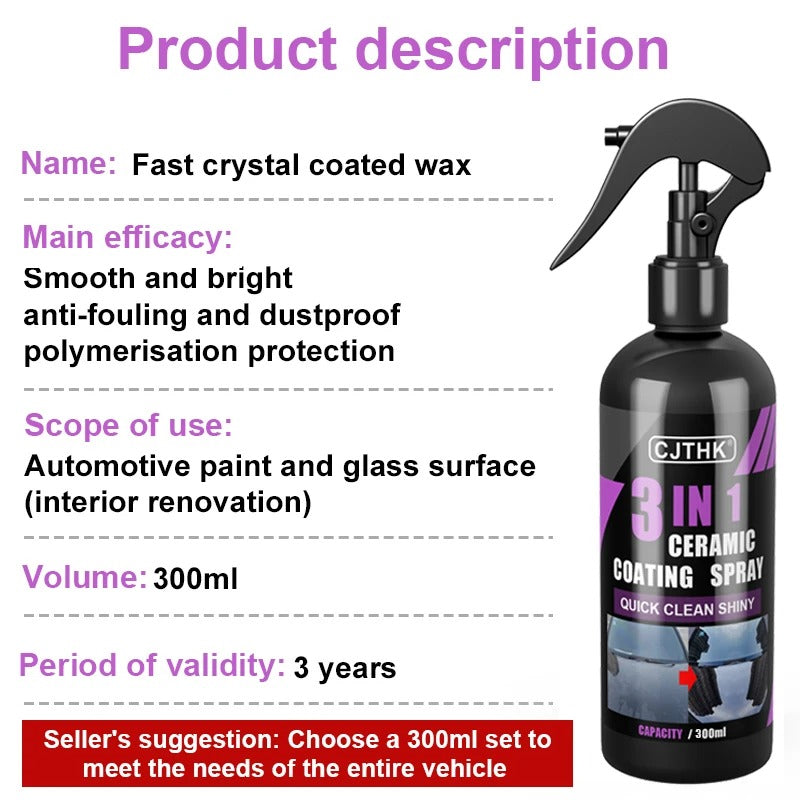 3 In 1 Car Ceramic Nano Liquid Coating Polish