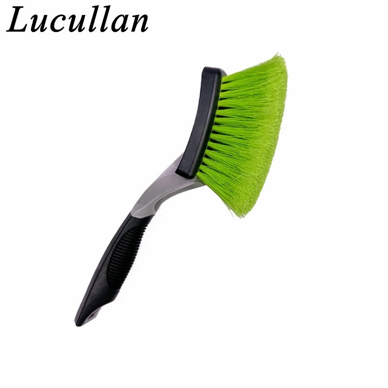 Lucullan Rubber Handle Soft Bristle Car Tyre, Wheels And Fender Detailing Brushes