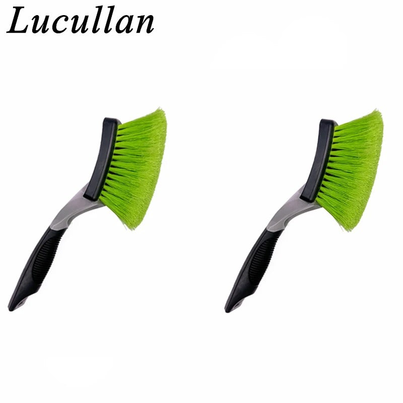 Lucullan Rubber Handle Soft Bristle Car Tyre, Wheels And Fender Detailing Brushes